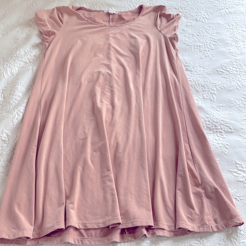 Socialite Size Small Velvet Pink Mini Dress